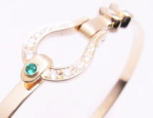 馬蹄バングル　ｋ18　エメラルド