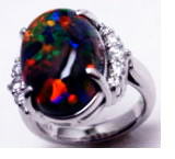 オパールリング　リフォーム作品　宝石工房ながお