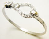 馬蹄バングル　イエローダイヤ