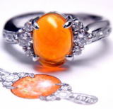 メキシコオパールの指輪　リフォーム作品　宝石工房ながお