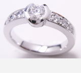 ダイヤリング　0.412ct　手作り作品