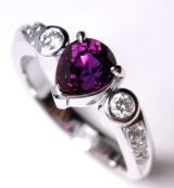 パープルサファイヤリング　リフォーム作品　宝石工房ながお