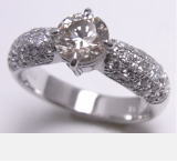 1ctダイヤリング　パヴェ　手作り作品