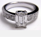 角ダイヤリング　1.29ct　手作り作品