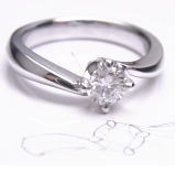 エンゲージリング　0.33ｃｔ　手作り