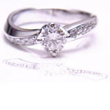 ダイヤリング　0.432　手作り作品