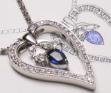 リーフペンダント　中石取替