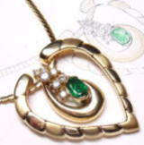 ハートを着せたペンダント　手作り