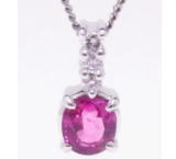 ピンクサファイヤペンダント　手作り作品