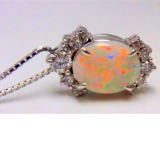 オパールペンダント　手作り作品