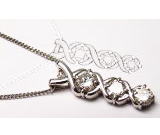 スリーストーンペンダント　宝石工房ながお