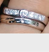 重ね着けできる指輪に加工　宝石工房ながお