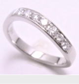 細い指輪3個溶かしてエタニティに作り替え　宝石工房ながお