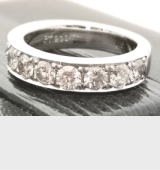 石落ちしないエタニティリングにリフォーム　宝石工房ながお