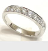 ハーフエタニティ　作り替えリフォーム完成　宝石工房ながお