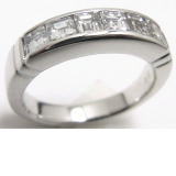 ダイヤ一文字リングリフォーム　1.00ｃｔ　手作り 宝石工房ながお