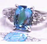 アクアマリンの指輪　手作りリフォーム作品　宝石工房ながお