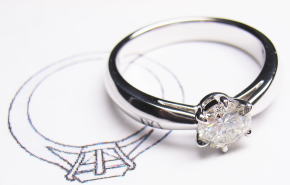 ダイヤリング0.557ｃｔ　オーダーリフォーム作品