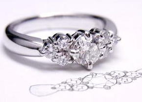 0.5カラットダイヤリング　オリジナルデザイン