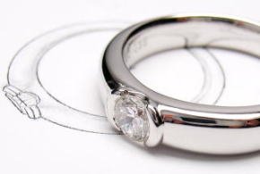 ダイヤリング　0.77ｃｔ　手作り