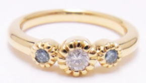 ダイヤリング　0.11ｃｔ　18金手作り