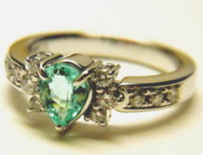 パライバトルマリンリング　オーダーメイド　宝石工房ながお