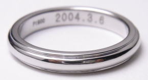 結婚指輪　鍛造で手作り作品　宝石工房ながお