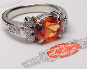 パパラチャリング　リフォーム作品　宝石工房ながお