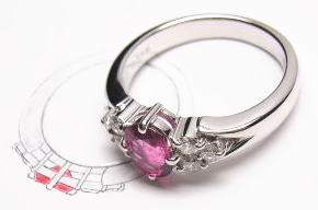 ルビーリング　手造りリフォーム　宝石工房ながお