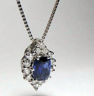 サファイアペンダント　宝石工房ながお