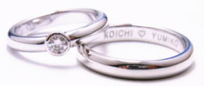 結婚指輪とダイヤリング　0.17ｃｔ　手作り