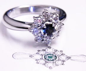 アレキサンドライトの指輪　オーダーリフォーム　宝石工房ながお