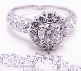 ダイヤリング　0.504ｃｔ　手作り作品