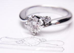 ダイヤリング　0.573ｃｔ　手作り作品