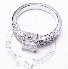 プリンセスダイヤリング　1.0ｃｔ　手作り