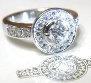 0.328ｃｔ豪華なダイヤリング　手作り作品