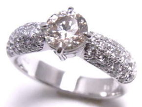 1ｃｔダイヤリング　パヴェ