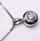 0.22ｃｔ　ダイヤペンダント手作り　宝石工房ながお