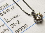 ダイヤペンダント　0.546ｃｔ　宝石工房ながお