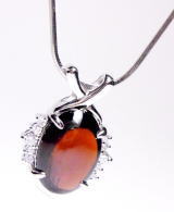 ガーネットペンダント　手作り作品　宝石工房ながお