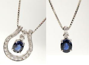 馬蹄着せ替えペンダント　サファイヤ　宝石工房ながお