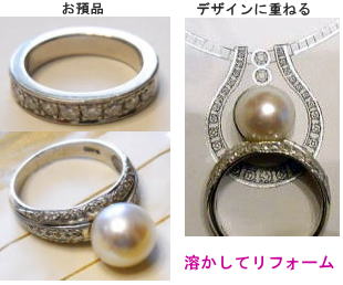 ブラックオパールの指輪　オーダーメイド　宝石工房ながお