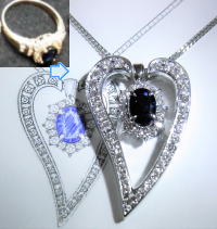 ブラックオパールの指輪　オーダーメイド　宝石工房ながお