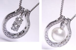 馬蹄形ペンダント　入替トップ　宝石工房ながお