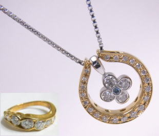 トップが入替できるペンダント　宝石工房ながお