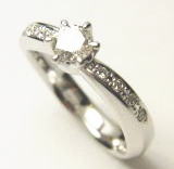 ダイヤリング　0.35ｃｔ　手作り