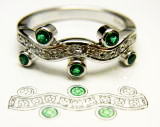 エメラルドリング　オーダーメイド　宝石工房ながお
