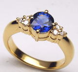 サファイヤリング　宝石工房ながお