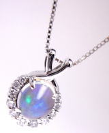 ウォーターオパールペンダント　オーダーメイド　宝石工房ながお