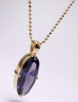 紫石ペンダント　手造り作品　宝石工房ながお